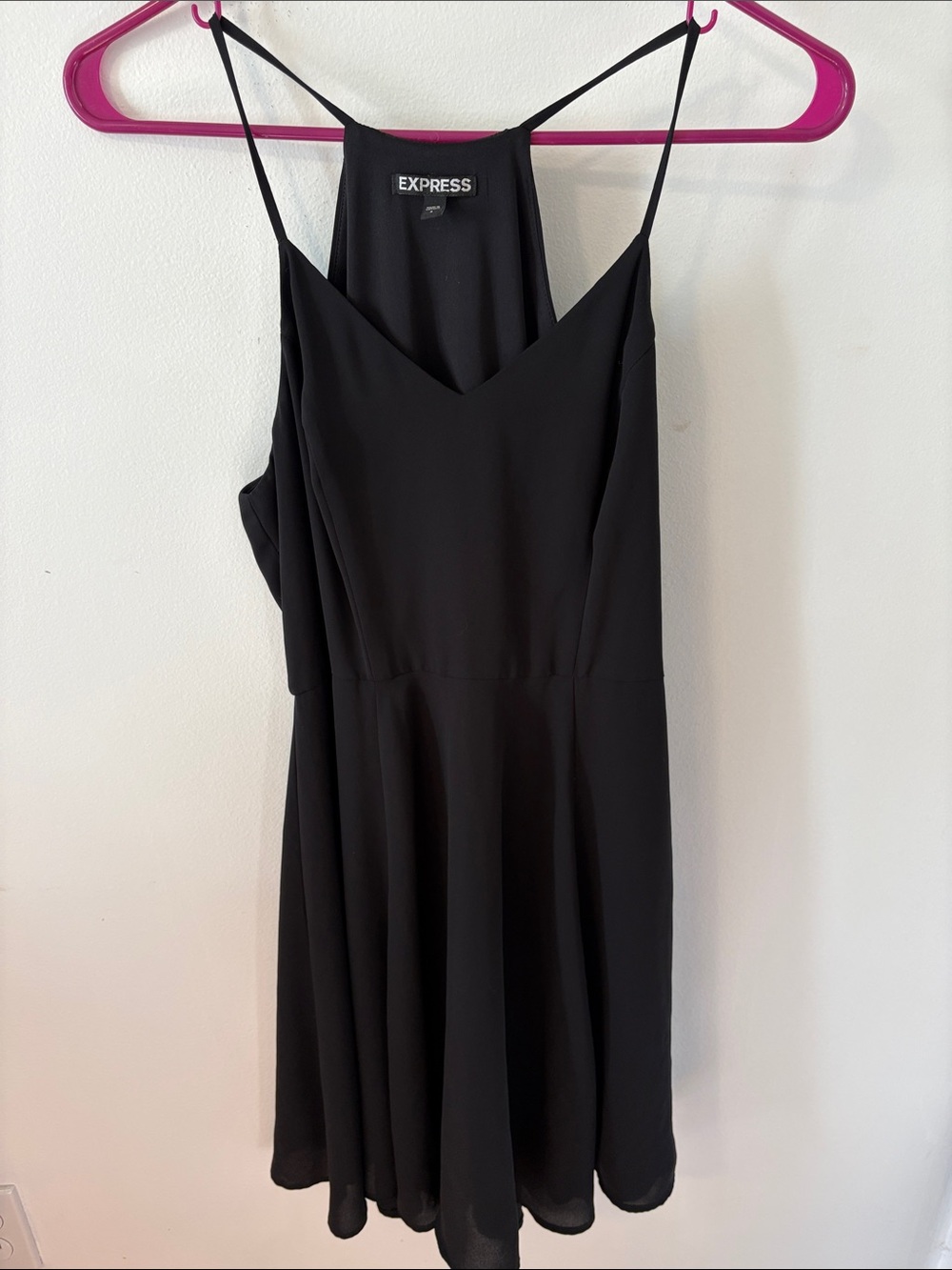 Express Black Spaghetti-Strap Mini Dress